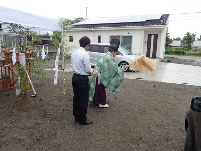 安曇野市穂高薪ストーブの家　四方祓い