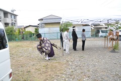 地鎮祭　四方払い　英設計の家づくり