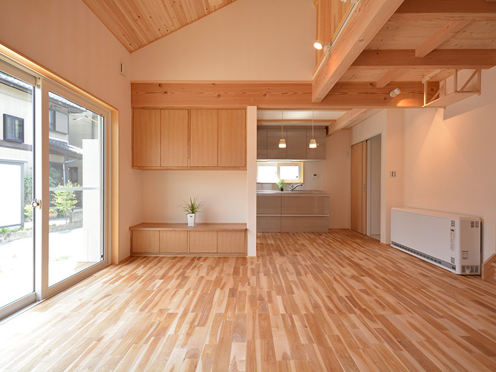 造り付け家具ですっきりと暮らす　平屋暮らしもできる住まい